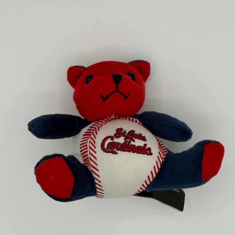 St Louis Cardinals MLB Baseball Plush Teddy Bear Red Navy Blue Fan Collectible